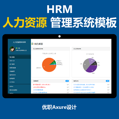 优职Axure设计 HRM人力资源管理系统高保真原型模板解析